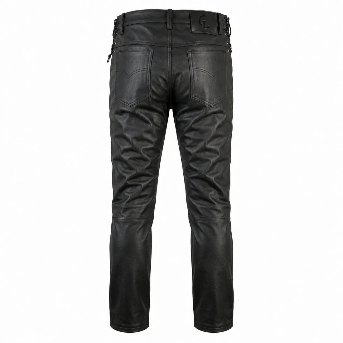 Cielo Outlaw Side-Lace Sheepskin Leather Pants