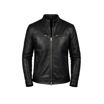 Men's Ionic Black Leather Jacket