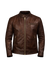 Men's Dean Brown Leather Biker Jacket