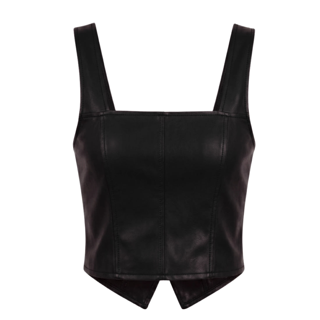 Women's Genuine Sheepskin Leather Cargo Corset Top – Asymmetric Utility Zip Vest