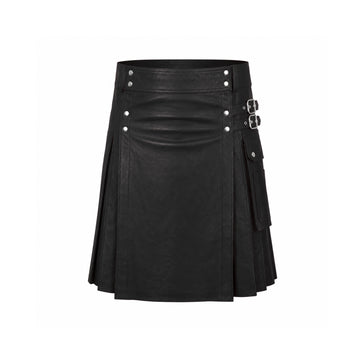 The Maverick Premium Genuine Sheepskin Leather Utility Kilt