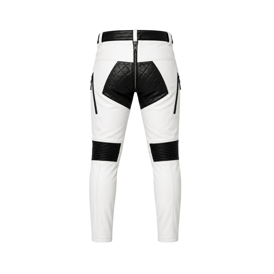 Nomad Tech-Moto Black & White Sheepskin Leather Pant