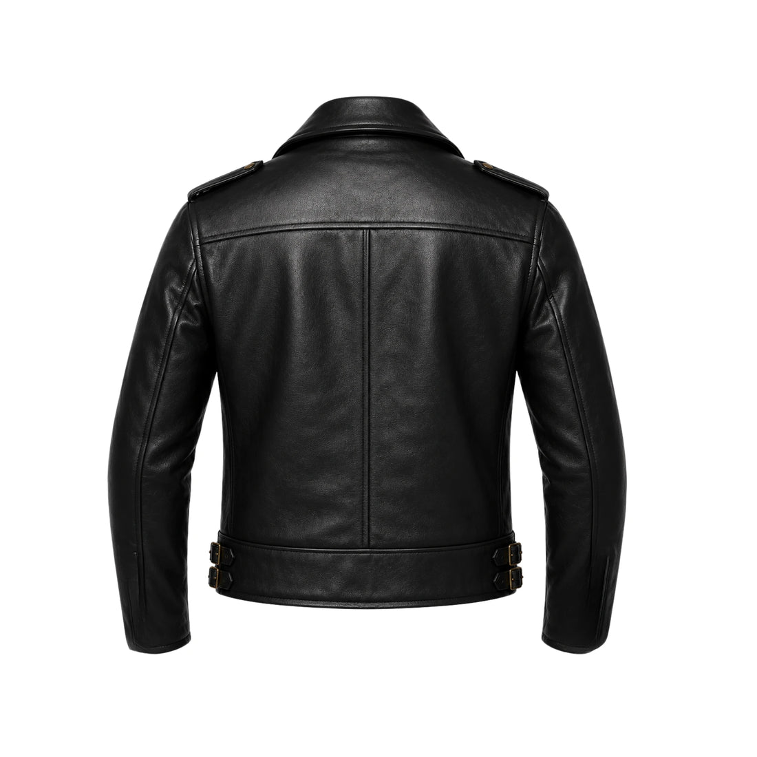 Midnight Outlaw Black Sheepskin Leather Biker Jacket