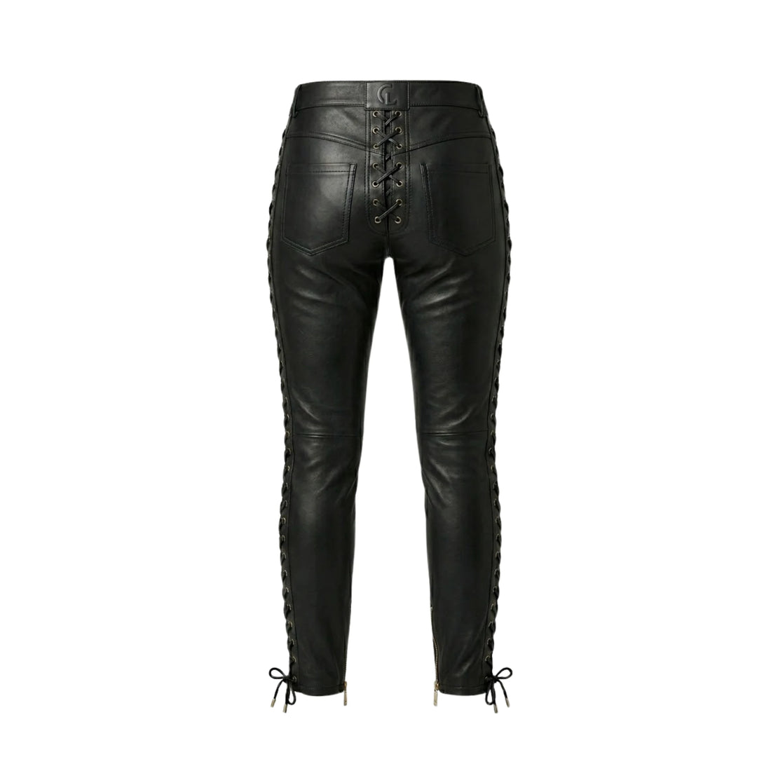 Apex Street-Lace Women’s Black Sheepskin Leather Trousers