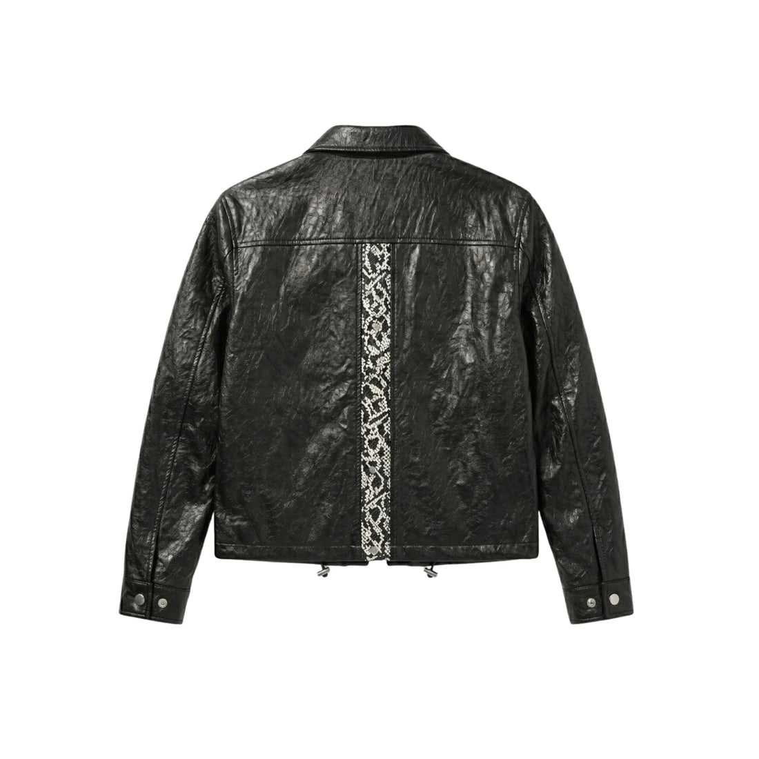 VYRON Men’s Cropped Sheepskin Leather Overshirt – Satin Lined Luxury Streetwear Jacket