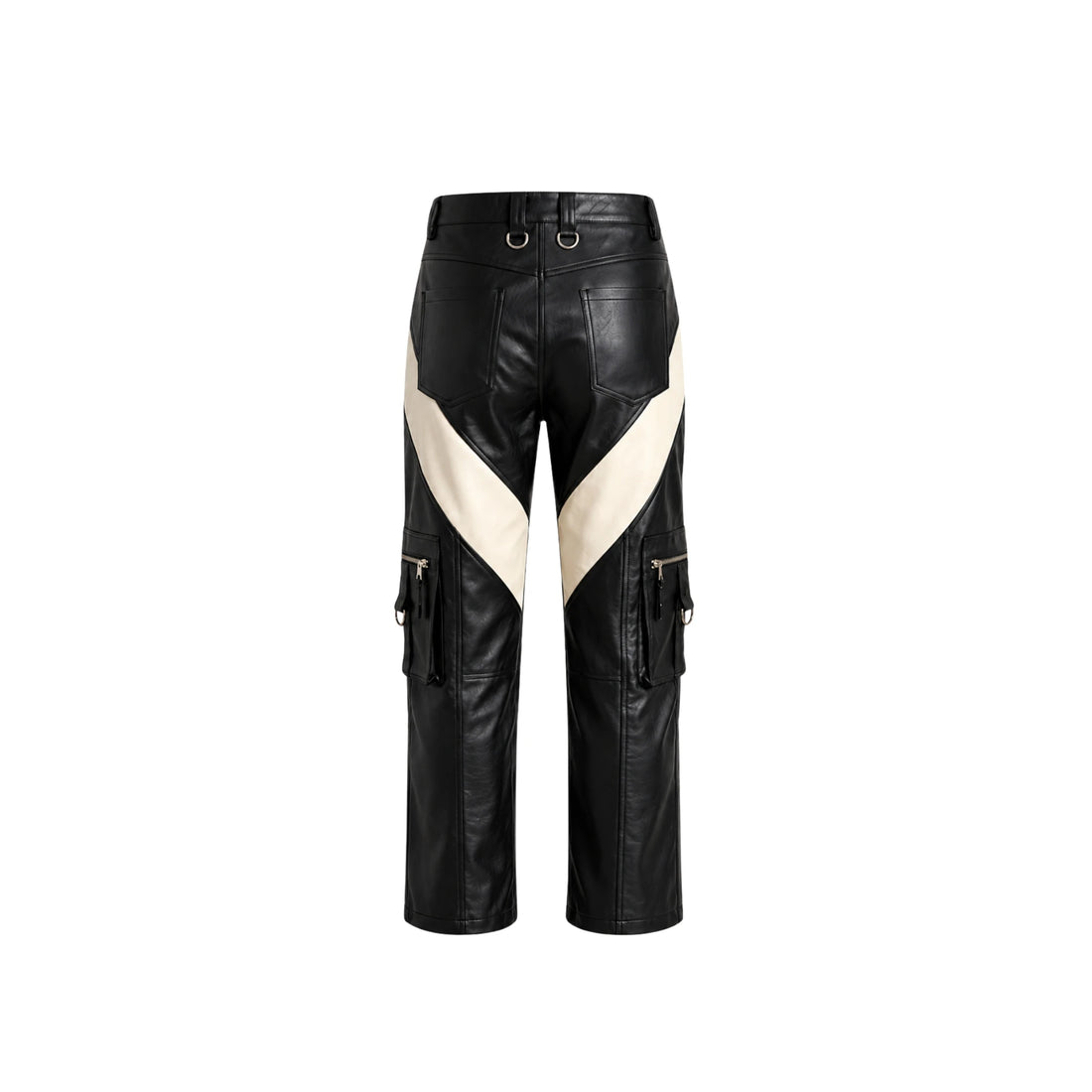 Women's Chevron Leather Cargo Pants — Genuine Sheepskin | Cielo Leather