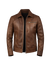 Lavendard Men's Brown Leather Biker Jacket
