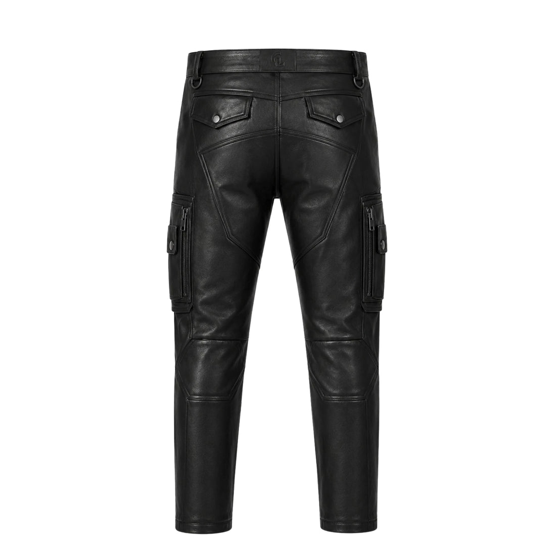 Stealth Shell Men’s Black Sheepskin Leather Utility Cargo Trousers