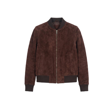 Bliss Women's Brown Suede Bomber Jacket