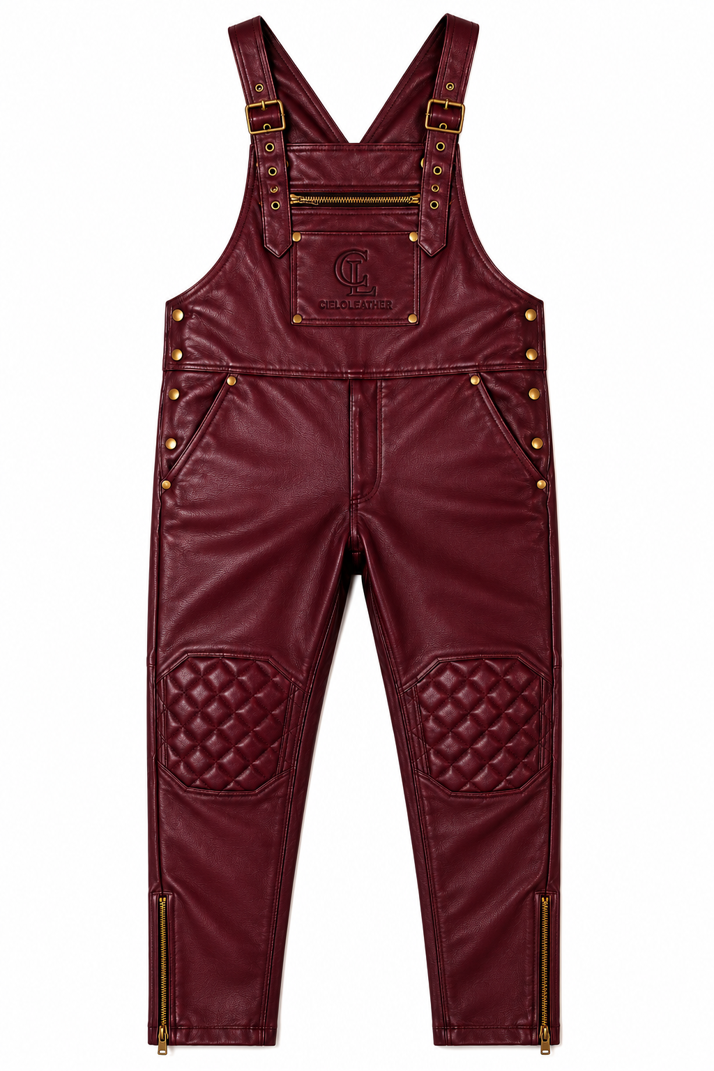 Ironhide Men’s Black Leather Bib Overalls
