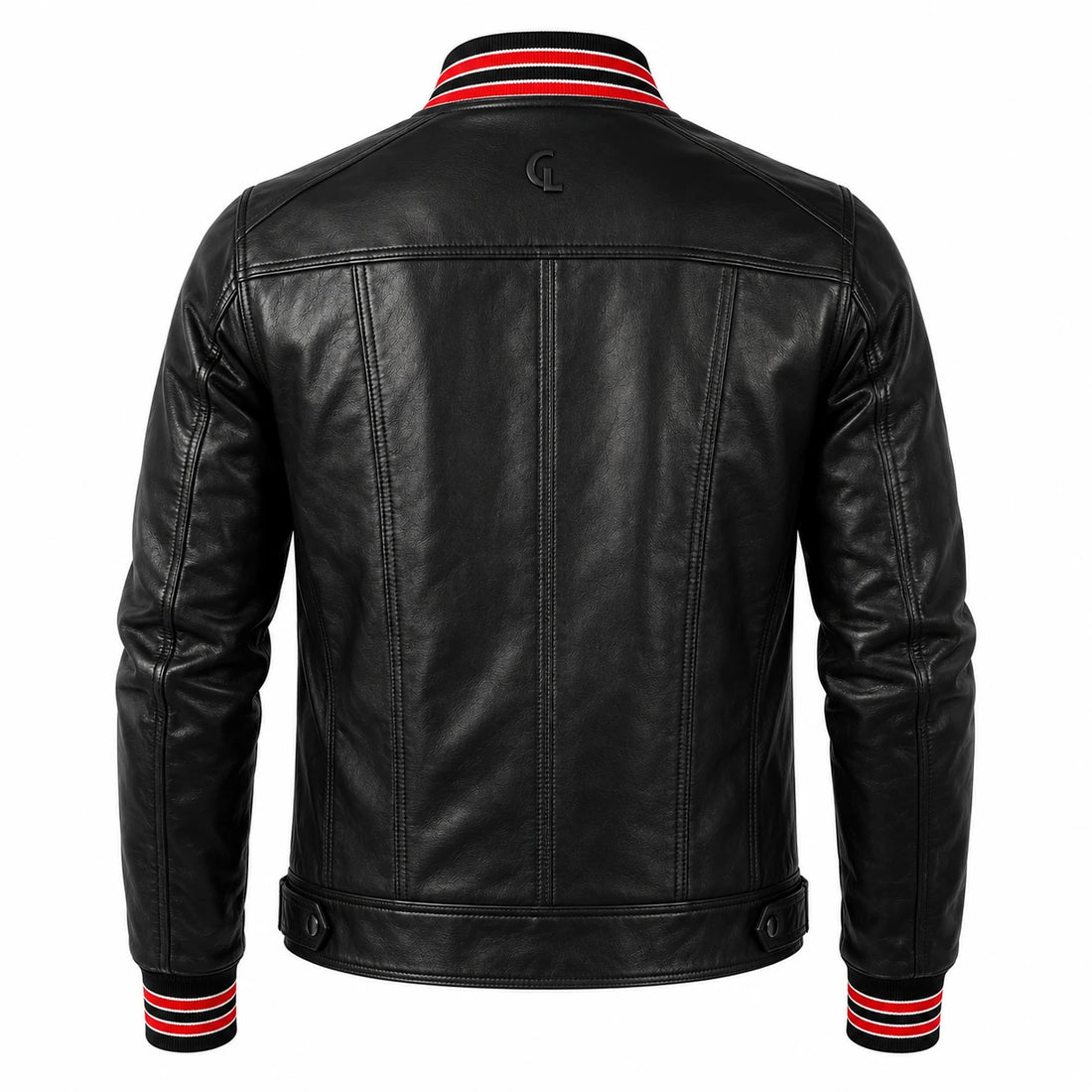 Vanguard Men’s Black Sheepskin Leather Trucker Jacket – Varsity Edition