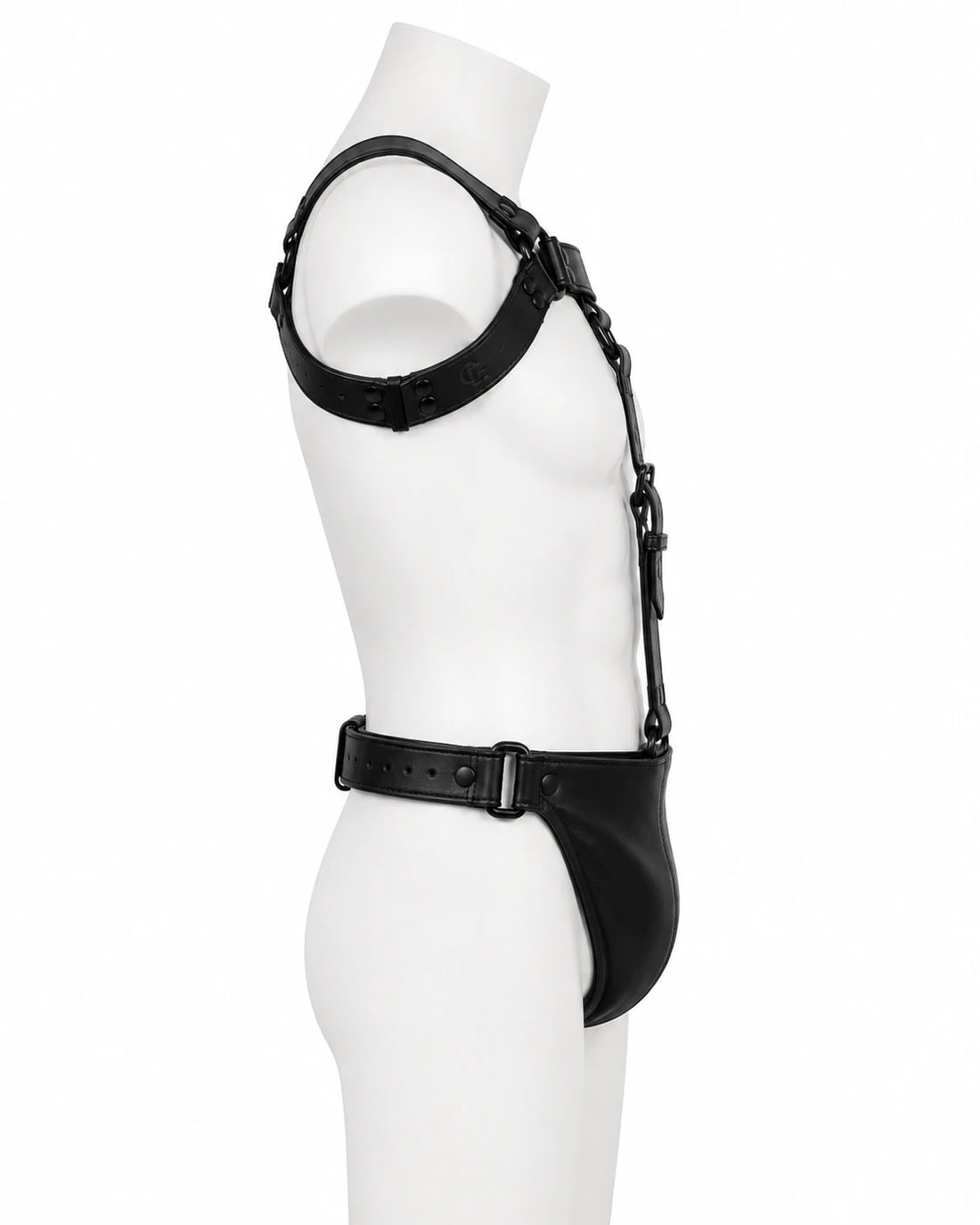 Cielo Noir V-Guard Men’s Black Leather Body Harness