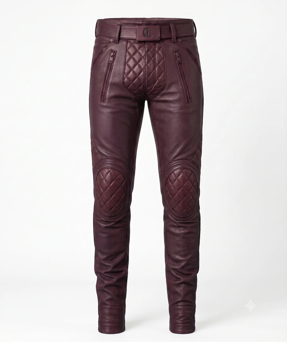 Apex Moto Men’s Black Sheepskin Leather Biker Pants