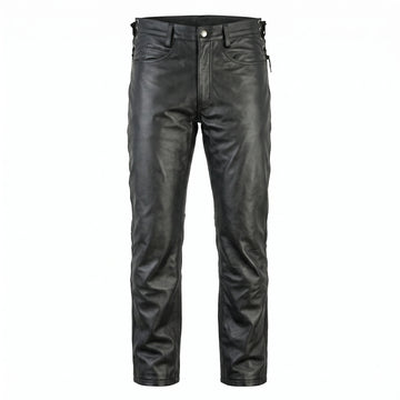 Cielo Outlaw Side-Lace Sheepskin Leather Pants