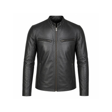 Men's Ionic Black Leather Jacket