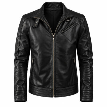 Men's Legacy Black Leather Biker Jacket
