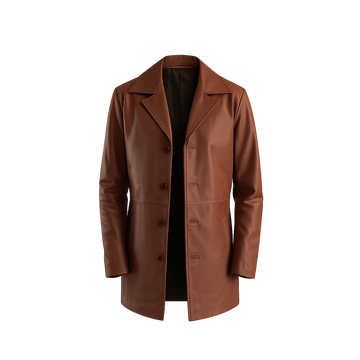 Classmith Brown Men Leather Coat