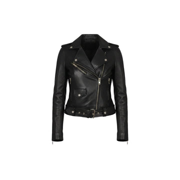 Alison Black women Leather Biker Jacket