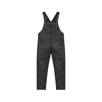 Ironhide Men’s Black Leather Bib Overalls