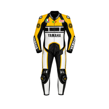 VoltStrike GP Men’s Yellow Black Leather Motorcycle Racing Suit