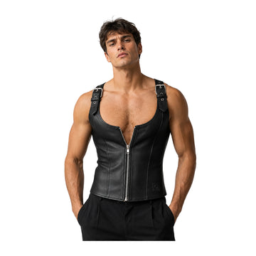 Cielo Vortex Men’s Sheepskin Leather Harness Vest